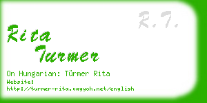 rita turmer business card