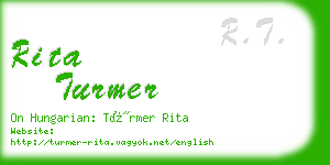 rita turmer business card